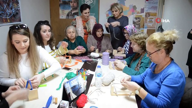 Poşet uygulaması sonrasında file örme kursuna kadınlardan yoğun ilgi