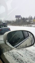 Man Drives Convertible in the Snow for Charity
