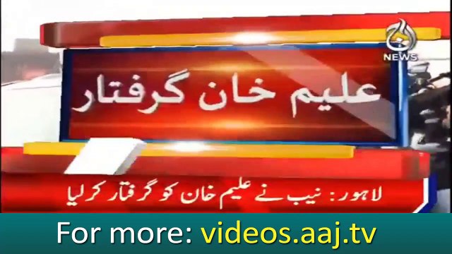 PTI minister Abdul Aleem Khan arrested