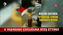 Çocuğuna silahla ateş açtırdı, görüntüleri sosyal medyadan paylaştı