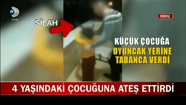 Çocuğuna silahla ateş açtırdı, görüntüleri sosyal medyadan paylaştı