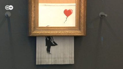 Banksy'nin kendini imha eden eseri Almanya'da