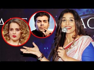 Vidya Balan Makes FUN Of Kangana & Karan Johar Over Nepotism Controversy