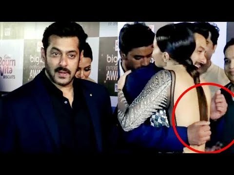 Salman Khan AVOIDS Touching Sana Khan At Big Zee Entertainment Awards