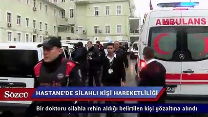 Silahlı zanlı askeri hastanede doktoru rehin aldı