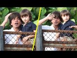 Shahrukh Khan & CUTE Abram GREET Fans At Mannat During Eid