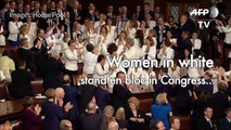 Democrat women in white show of solidarity at Trump address