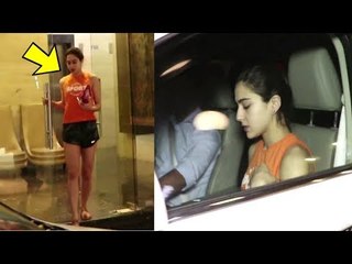 Saif Ali Khan's Daughter Sara Ali Khan SPOTTED In HOT Pants At David Dhwan's Office | Full Video