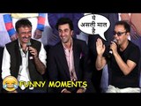 All FUNNY MOMENTS At Sanjay Dutt's Biopic SANJU Teaser Launch | Ranbir Kapoor, Rajkumar, Vidhu Vinod