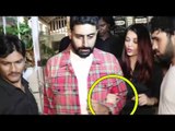Abhishek Bachchan Being A Responsible Husband PPROTECTS Wife Aishwarya Rai From The Crowd
