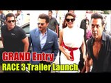 Salman Khan, Anil Kapoor, Jacqueline Fernandez, Bobby Deol GRAND Entry | RACE 3 Trailer Launch