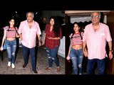 Jhanvi Kapoor With Step Sister Anushka & Father Boney Kapoor At PVR Cinema, Juhu