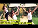 Shilpa Shetty's SUPER SIX SHOT | Celebrating 6 Million INSTA Followers | Playing Cricket With Viaan