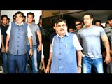Nitin Gatkari VISITS Salman Khan's House Galaxy Appartment As Part Of Sampark for Samarthan