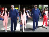 Jhanvi Kapoor Returns From LONDON Vacation With Sister Khushi kapoor & Father Boney Kapoor | Spotted