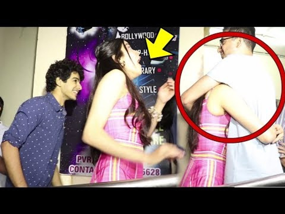 Jhanvi Kapoor IGNORES BF Ishaan Khattar & HUGS Her Friend At DHADAK Movie Special Screening