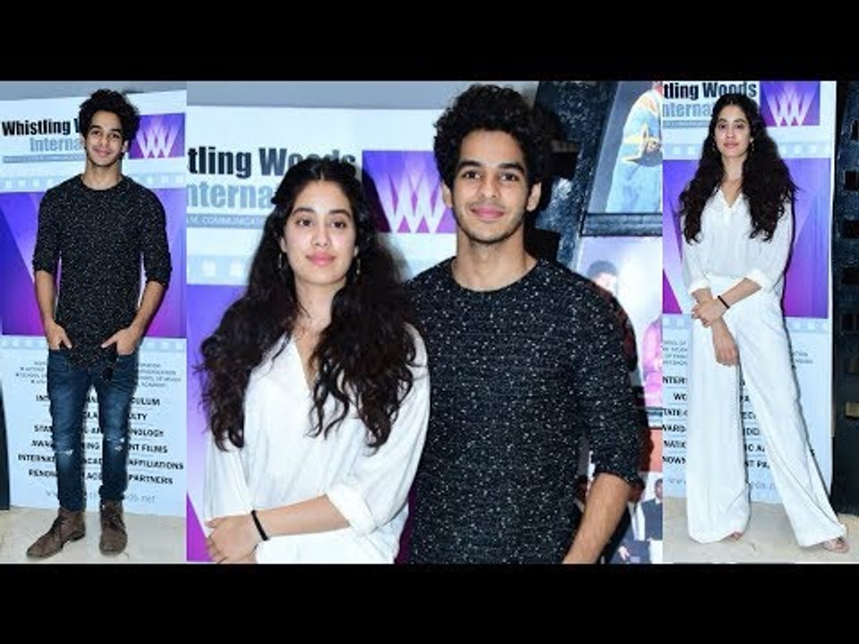 Dhadak Superhit Jodi Jhanvi Kapoor With BF Ishaan Khattar Visit  Shubhas Ghai Whistling Woods