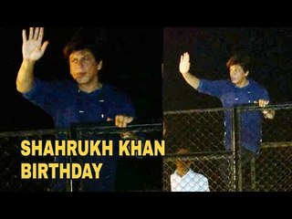 Shahrukh Khan Says THANKS to his Crazy FANS at Mannat | SRK Bday