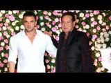 Salman Khan's Father Salim Khan with Sohail Khan At Kapil Sharma & Ginni Chatrath Wedding Reception