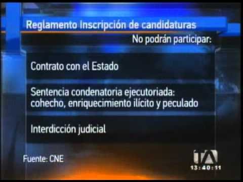 CNE aprueba reglamento para inscripción de candidatos a elecciones 2013