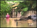 25 familias albergadas dejó la crecida de ríos en Chone