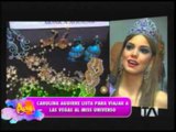 Se acerca el día para Carolina Aguirre. La ecuatoriana viajará a Miss Universo