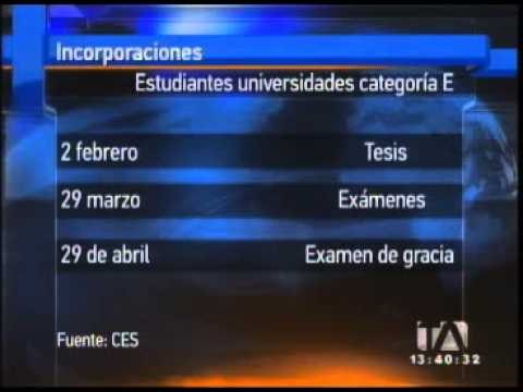 Cerca de 10 mil estudiantes se graduarán de la universidades con categoría E