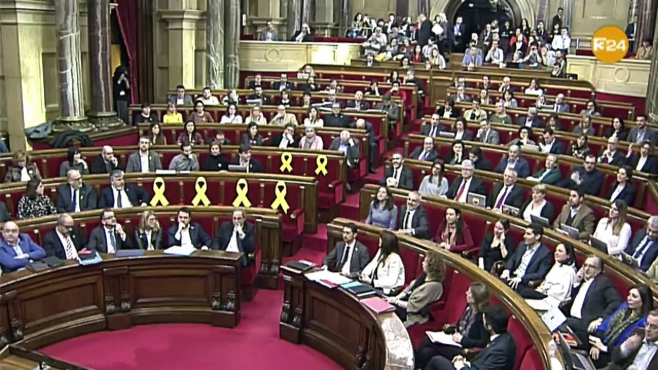Torra esclata contra Arrimadas al parlament