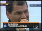 Estas fueron las primeras palabras del Presidente Correa desde el balcón de Carondelet (Video)