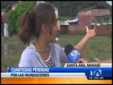 Las lluvias dejan decenas de damnificados en El Oro y Manabí
