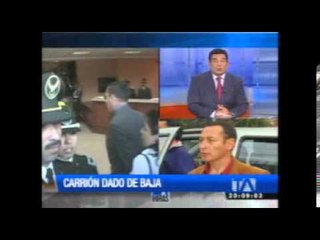 Correa firma la baja de la Policía del coronel César Carrión