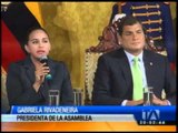 Correa mantuvo reunión a puerta cerrada con la Presidenta de la Asamblea