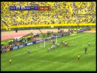 Gol de Ecuador 1-1 Argentina