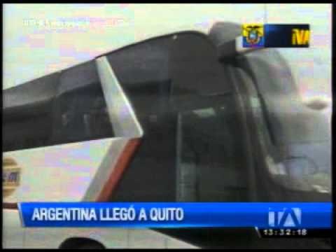 Argentina arribó a Quito hace pocos minutos