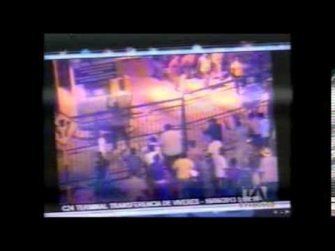 Violentos incidentes se registraron este domingo en un mercado de Guayaquil