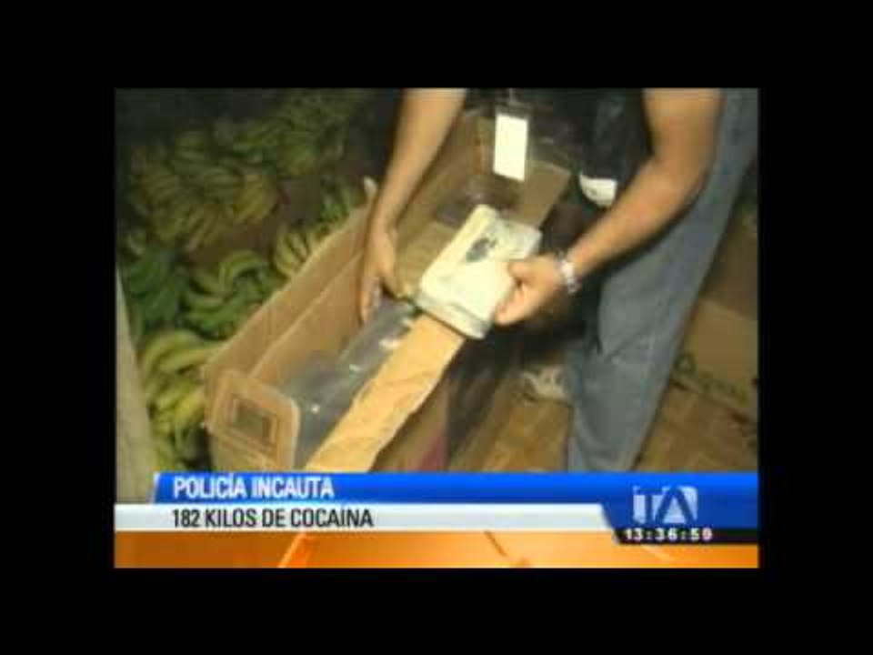 La Policía incautó 182 kilos de cocaína en El Oro