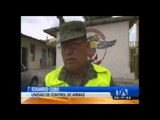 Varios tipos de armas fueron incautadas en Riobamba
