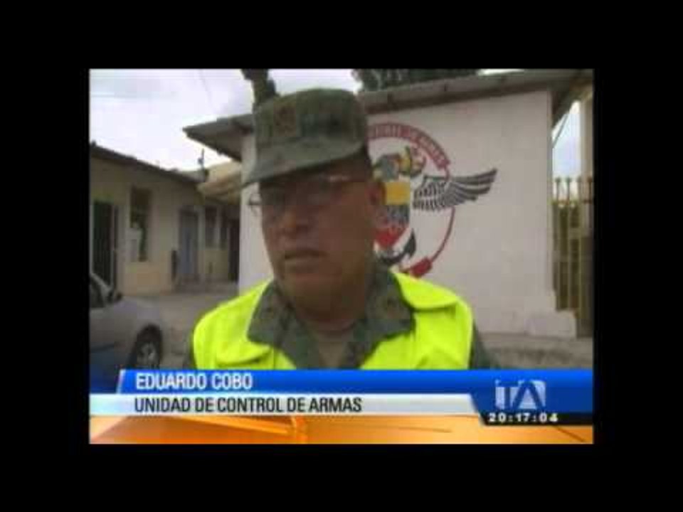 Varios tipos de armas fueron incautadas en Riobamba