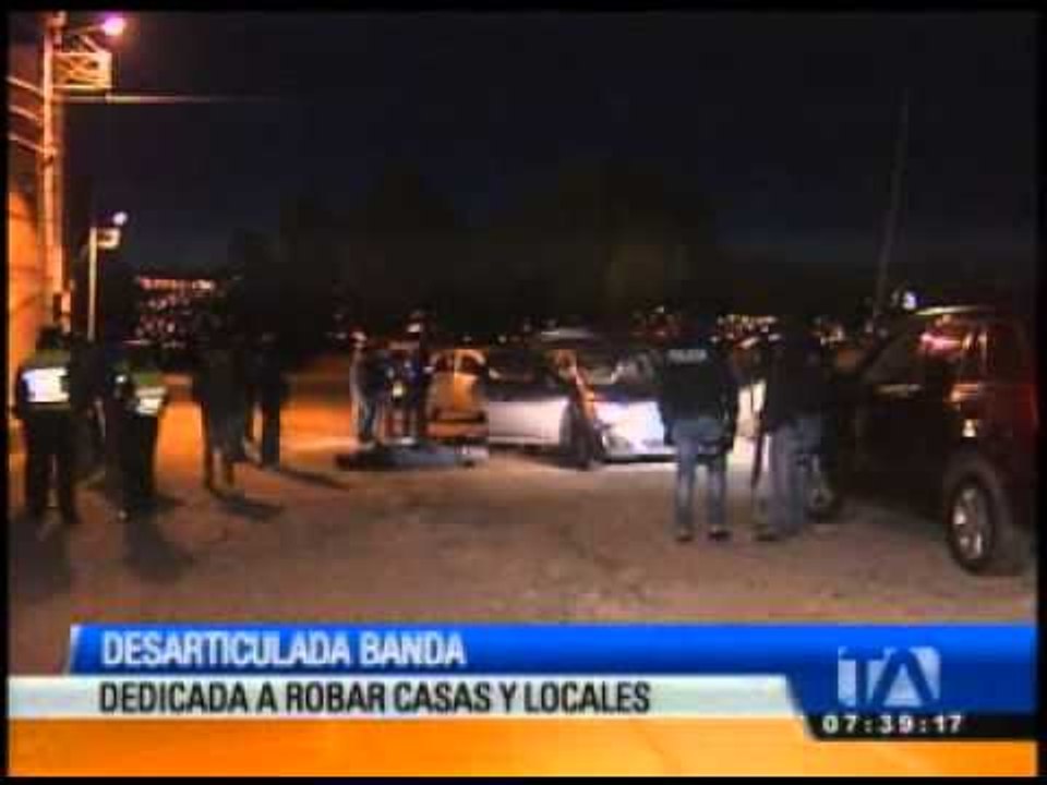 Policía desarticula banda dedicada al robo de domicilio y locales comerciales en Quito
