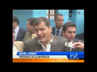 Presidente Correa realiza recorrido de obras en Quito