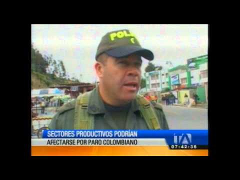 Sectores productivos del Carchi podrían afectarse por paro colombiano