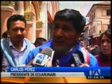 Campesinos e indígenas marchan en Azuay en defensa del Yasuní.