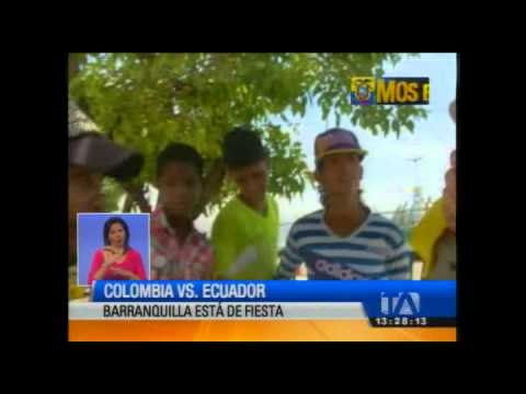 Barraquilla vive un ambiente de fiesta por partido entre Ecuador y Colombia