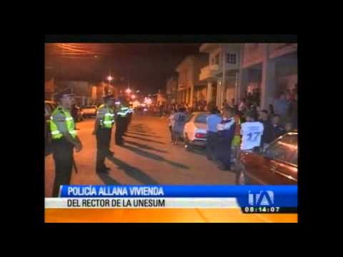 Policía allanó instalaciones de la Universidad Estatal del Sur de Manabí