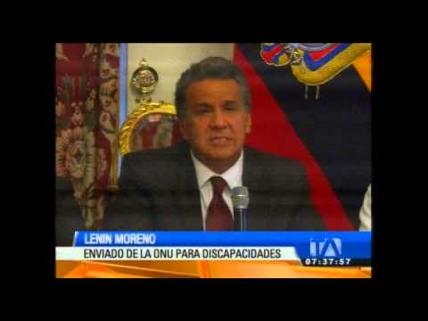 Lenin Moreno es el nuevo delegado especial de la ONU en temas de discapacidades