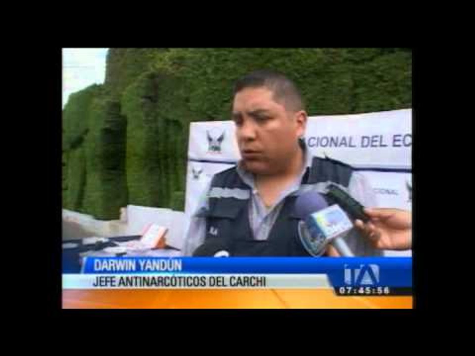 Agentes antinarcóticos incautaron droga en Tulcán