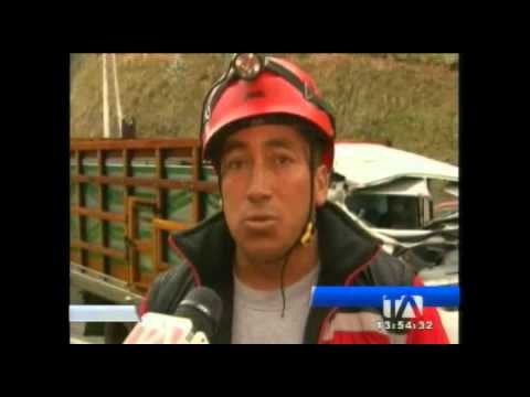 Accidente en la vía Guaranda-Chimbo