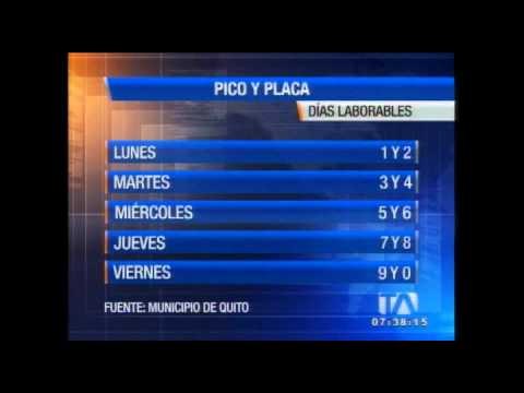 El pico y placa sigue vigente en Quito