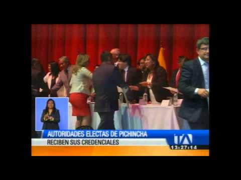 Autoridades electas de Pichincha reciben sus credenciales