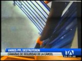 Presos destruyen cámara de seguridad en la cárcel de Guayaquil